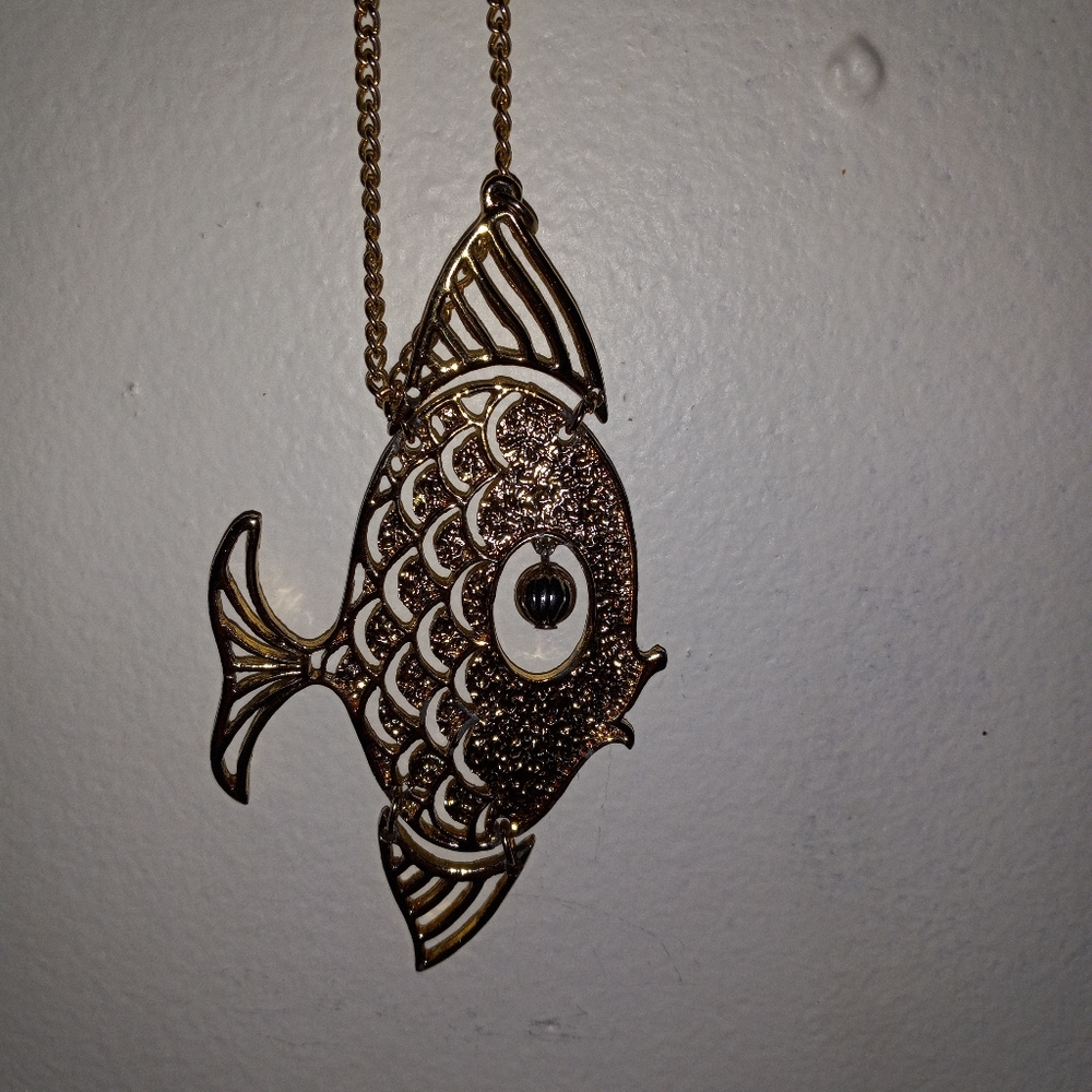 Vintage Fish Necklace